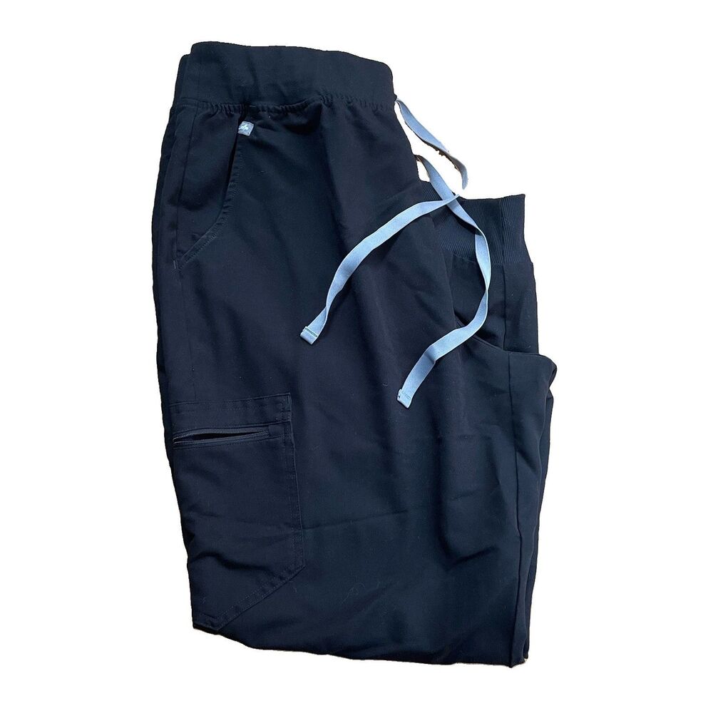 Figs Technical Collection Women’s Scrub Pants Size XL Petite Black Medical Nurse